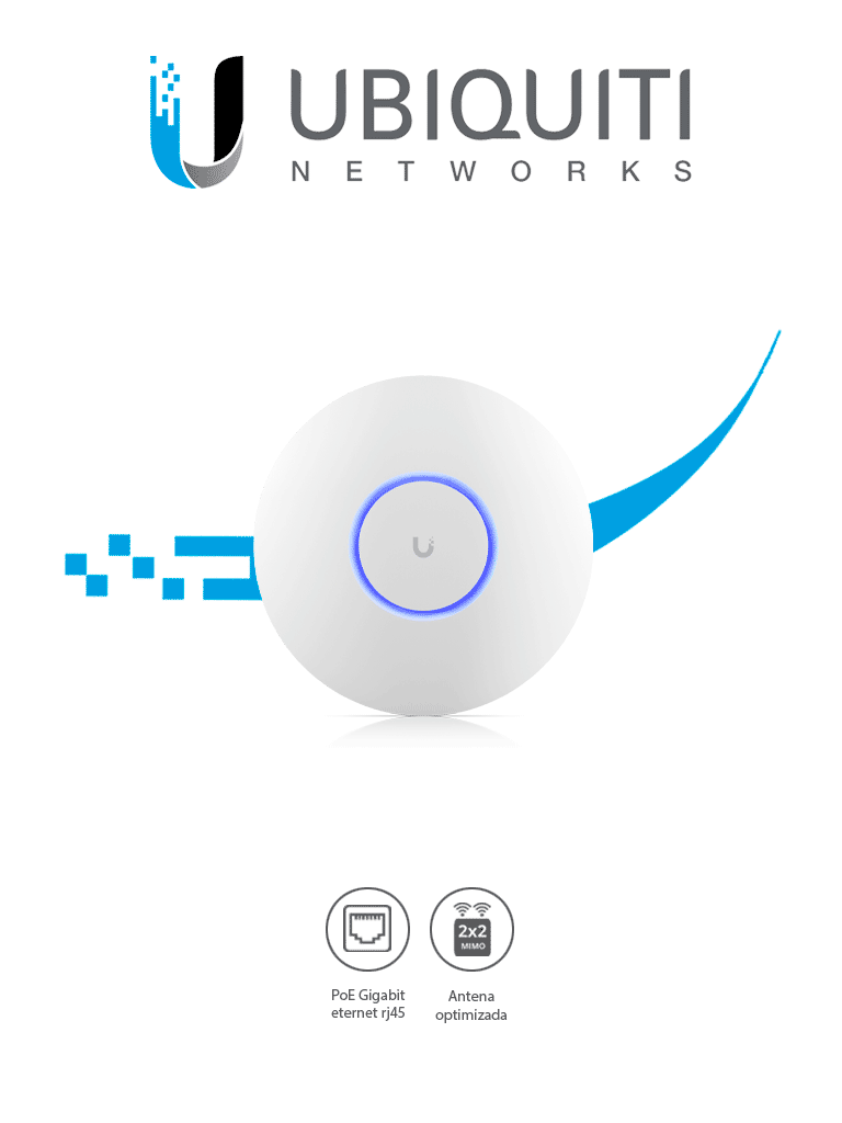 Imagen de UBIQUITI U6-LITE - Punto de acceso 2x2 Wi-Fi 6 1.5 Gbps con radios de 5 GHz (MU-MIMO y OFDMA) y 2.4 GHz (MIMO)