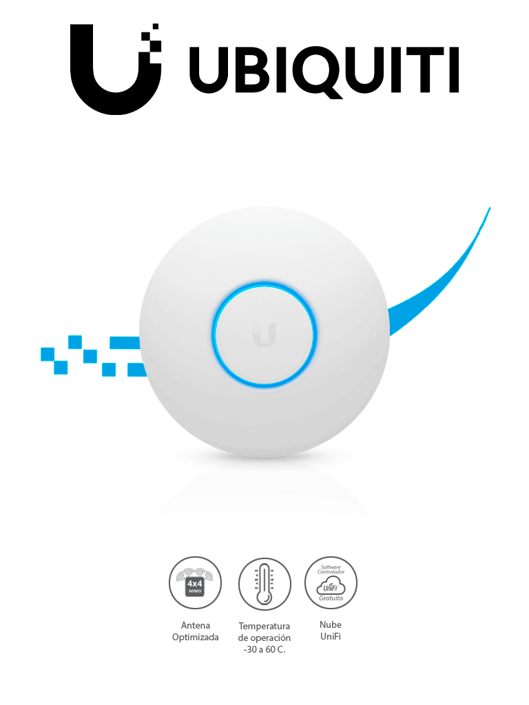 Imagen de UBIQUITI UAP-NANOHD - UniFi AC Nano HD: Access Point de doble banda 802.11ac para interiores, con MU-MIMO 4x4, potencia de 26 dBm, hasta 2033 Mbps. Incluye Inyector PoE 