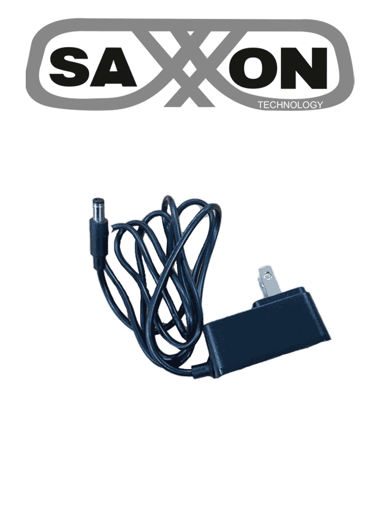 Imagen de SAXXON KA0601A1200500USS - Fuente de Poder Regulada / Alimentación 12 Vcc 0.5 Amper / Conector Macho / Voltaje de Entrada: 100-240V / Ideal para Cámaras de CCTV, Controles de Acceso y Asistencia