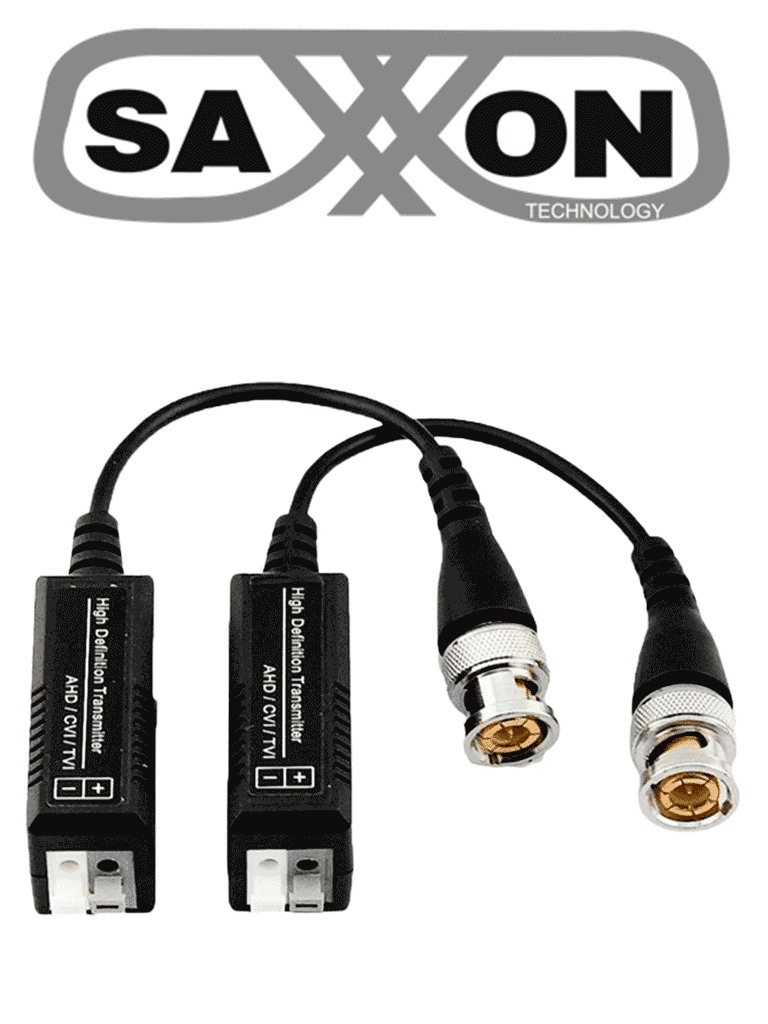 Imagen de SAXXON SXCF200 - Par de Transceptores Pasivos 1080P / Botones Push / 1080P hasta 250 Metros / 720P hasta 300 Metros / Soporta HDCVI / AHD / TVI / CBVS / Fácil Conexión