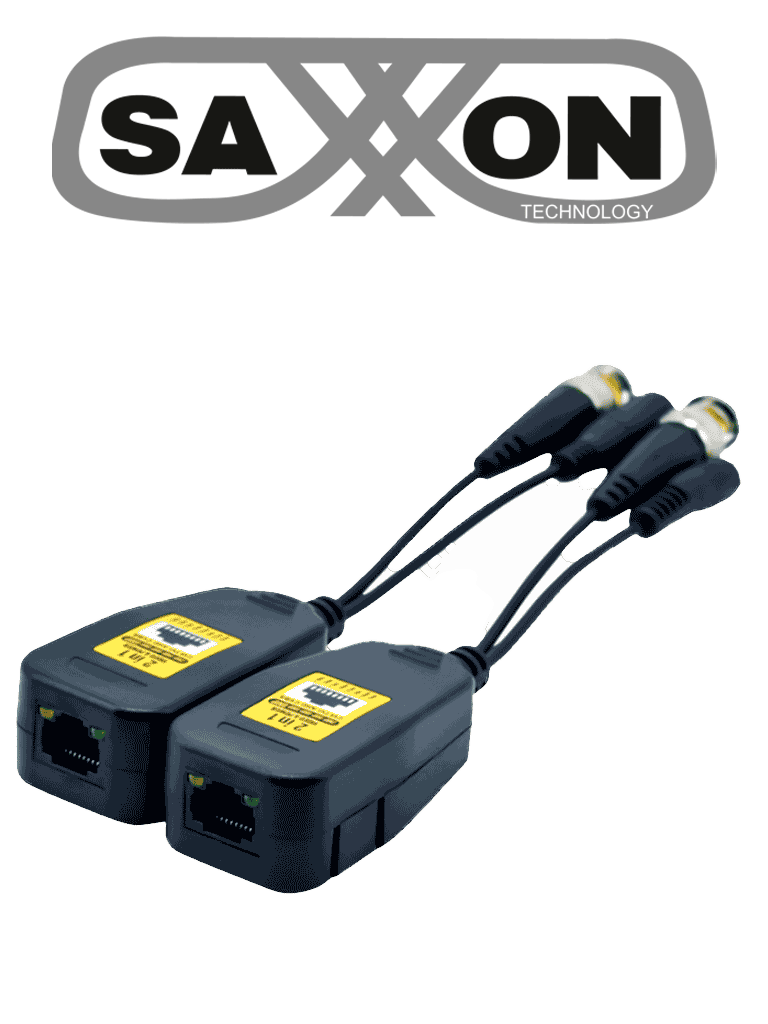 Imagen de SAXXON SXDF802 - Par de Transceptores Pasivos de 8MP / Conector para Video y Energía / 8MP hasta 150 Metros / 1080P hasta 200 Metros /Soporta HDCVI / AHD / TVI / CBVS / Fácil Conexión