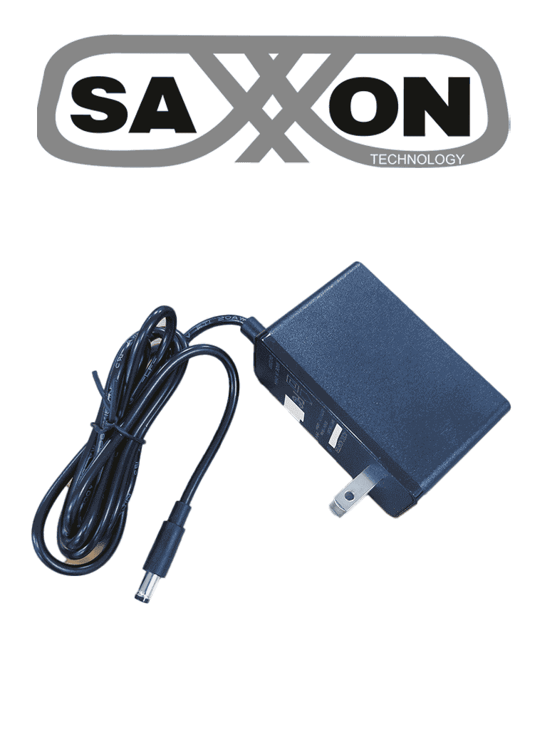 Imagen de SAXXON KA18F1201500USH - Fuente de Poder Regulada / 12 Vcc 1.5 Amper / Conector Macho / Voltaje de Entrada: 100-240V / Ideal para Cámaras de CCTV, Controles de Acceso y Asistencia