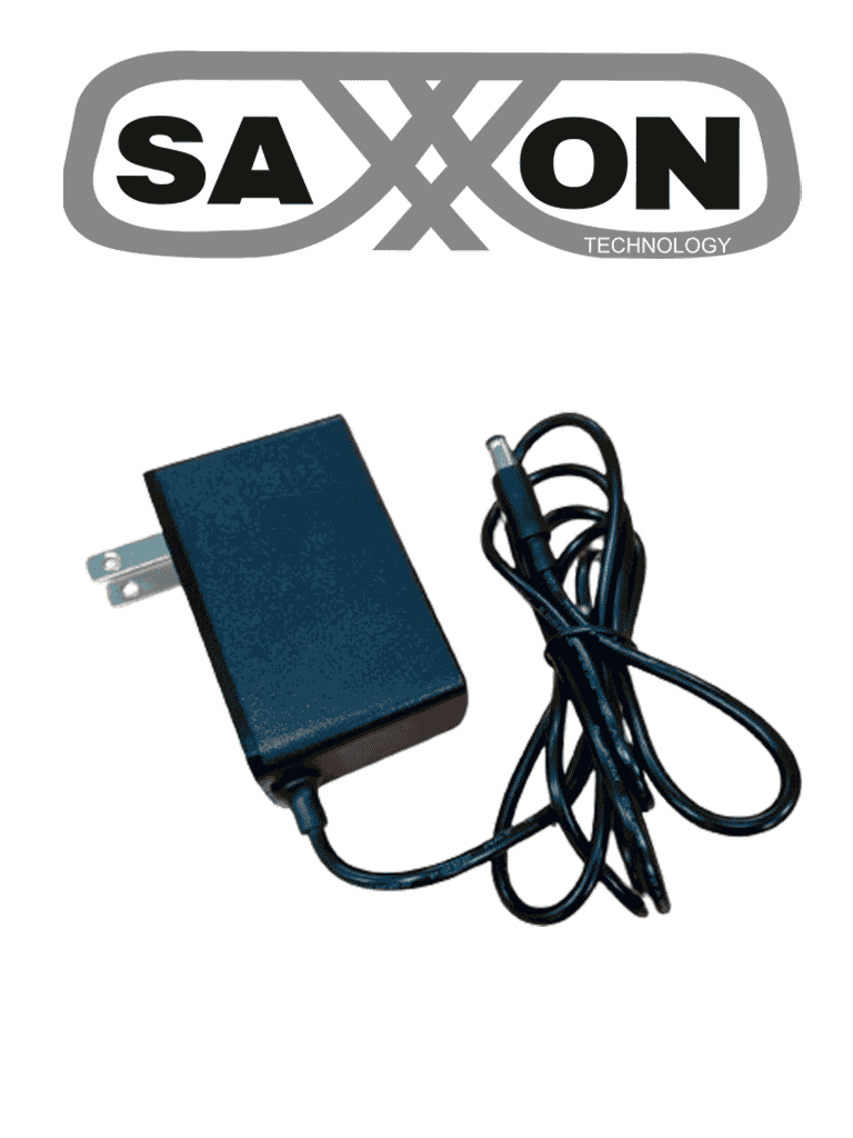 Imagen de SAXXON KA24D1202000USH - Fuente de Poder Regulada / 12 Vcc 2 Amper / Conector Macho / Voltaje de Entrada: 100-240V / Ideal para Cámaras de CCTV , Controles de Acceso y Asistencia