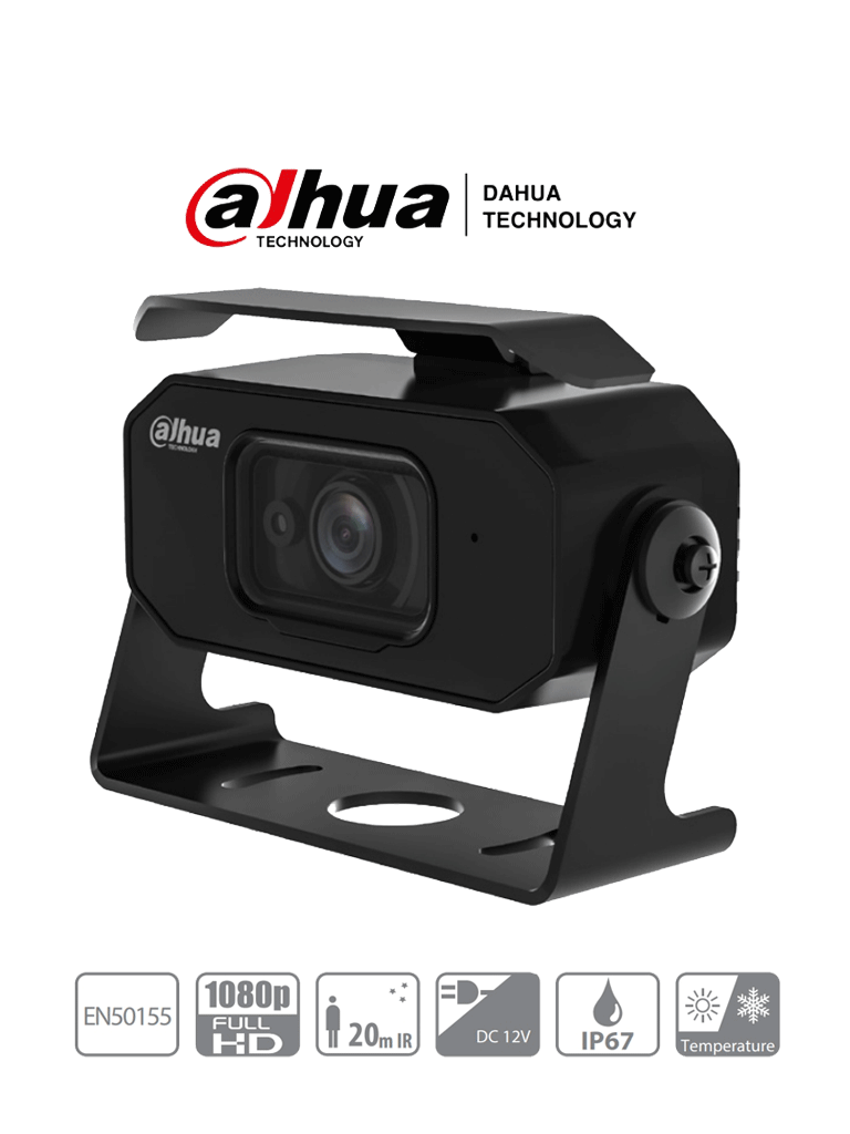 Imagen de DAHUA HMW3200(2.1mm) - Cámara Cubo para DVR Móvil de 2 Megapixeles/ Lente de 2.1 mm/ 128 Grados de Apertura/ IR para 20 Mts/  A prueba de Choques/ IP67/ Microfono Integrado/