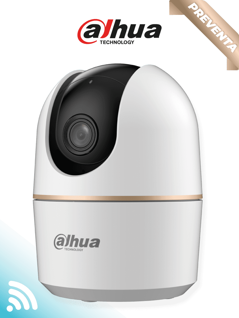 Imagen de DAHUA DH-H3A - Cámara IP Domo Motorizado Wifi de 3 Megapíxeles con IA, autotracking, audio bidireccional (micrófono y altavoz), sirena integrada, IR de 10 m, detección de humanos y ranura MicroSD  