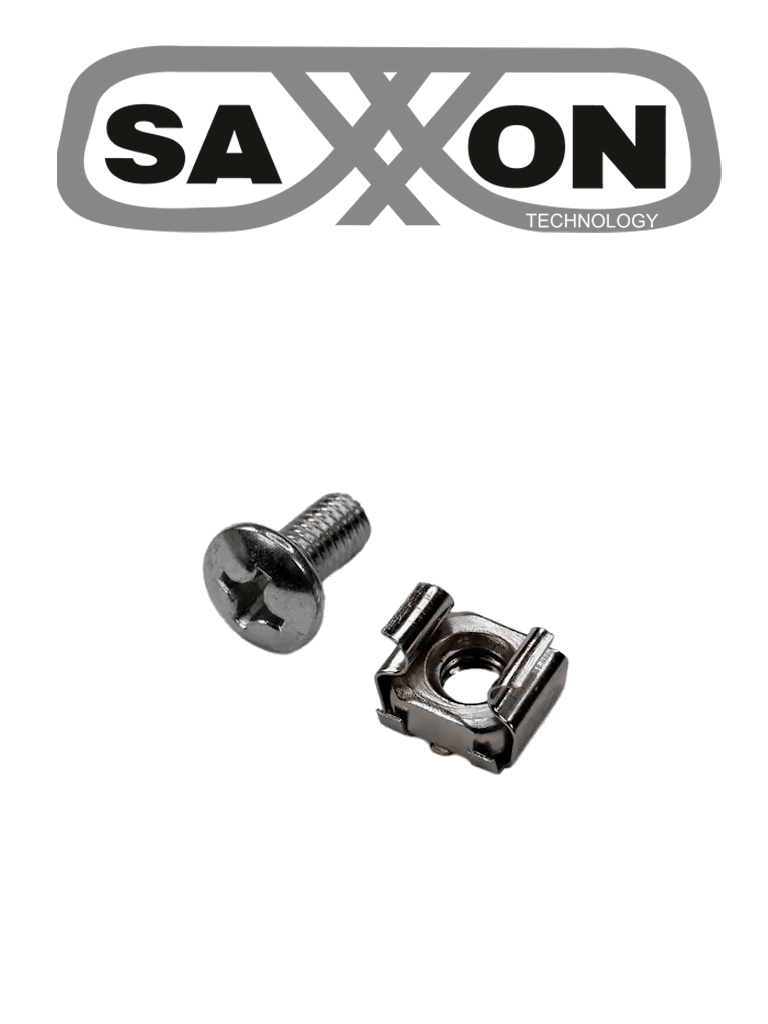 Imagen de SAXXON SXSCW001- Tornillos de acero inoxidable para Rack / Acero Inoxidable / 12-24 / Bolsa de 50 pz