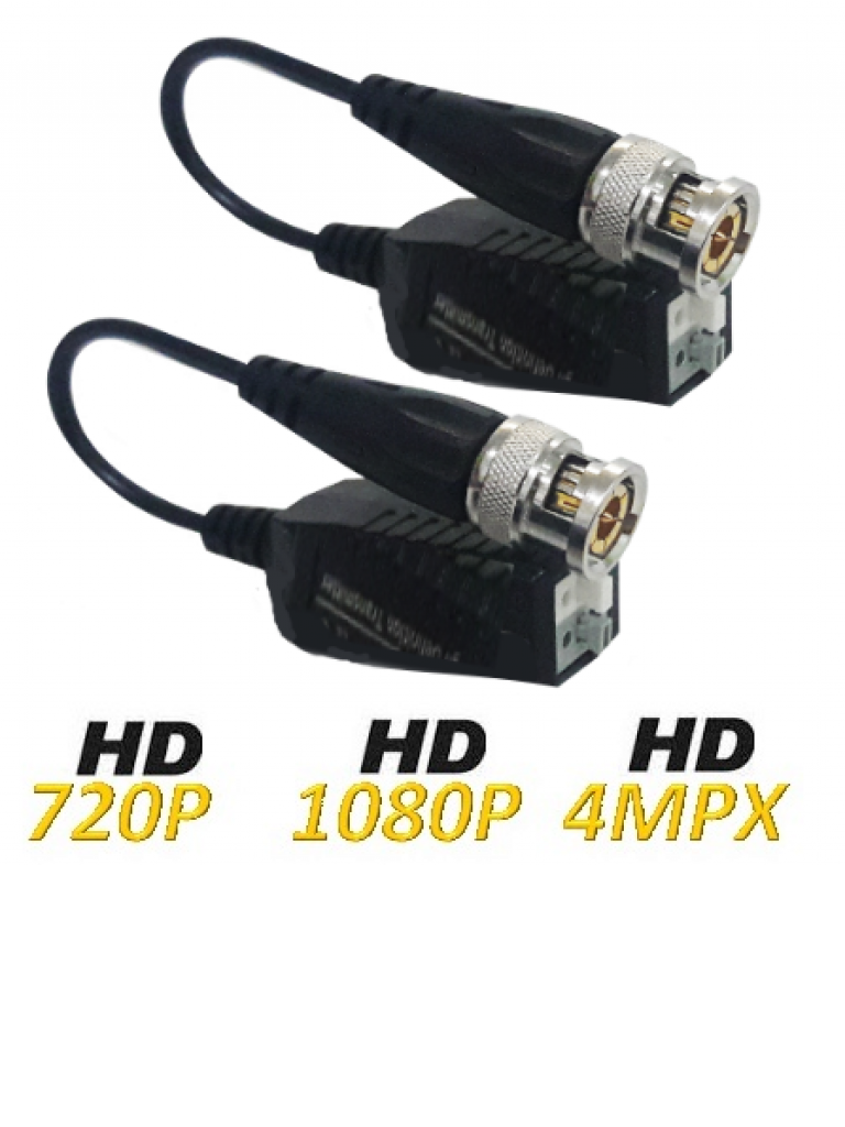 Imagen de UTEPO UTP101PHD450 - Paquete de 50 pares de transceptores pasivos (Video Baluns) soporta 4MP a 200m, 1080p a 250m, 720p a 300m en CVI. Compatible con HDCVI, TVI, AHD y CVBS. Incluye 2 terminales Push para fácil conexión.