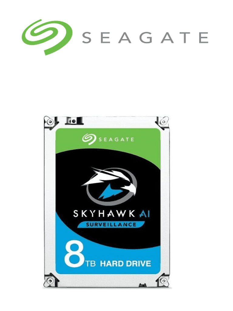 Imagen de SEAGATE ST8000VE001 - Disco duro de 8 TB SKYHAWK, 7200 RPM, SATA3 6GB/s, 64 MB, recomendado para videovigilancia