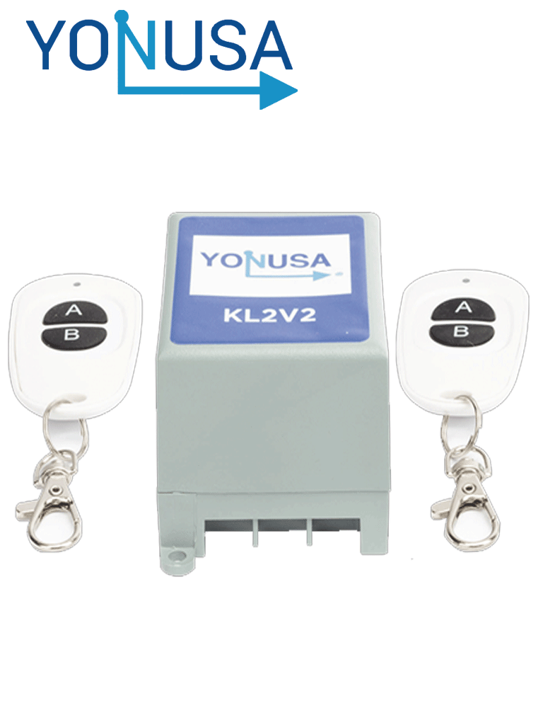 Imagen de YONUSA KL2V2 -  Modulo de mando receptor y dos transmisores compatible con todos los energizadores Yonusa, conexion sencilla, armado y desarmado de cerco electrico 