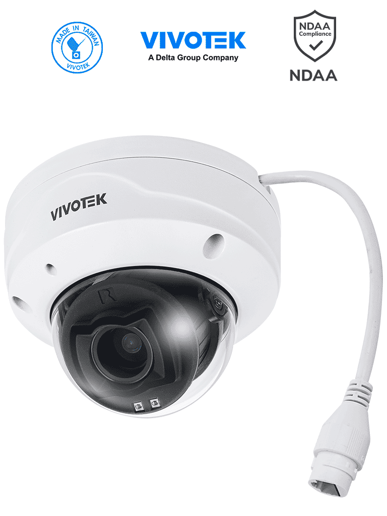 Imagen de VIVOTEK FD9383-HTV - Cámara IP Domo exterior 5 MP, Lente Varifocal Remoto 2.8-12mm, Smart VCA, Deep Search, Smart IR 30 mts, WDR Pro, Visión SNV, Ciberseguridad Trend Micro, Micrófono Integrado, Protección IP66, IK10, ONVIF, NDAA 