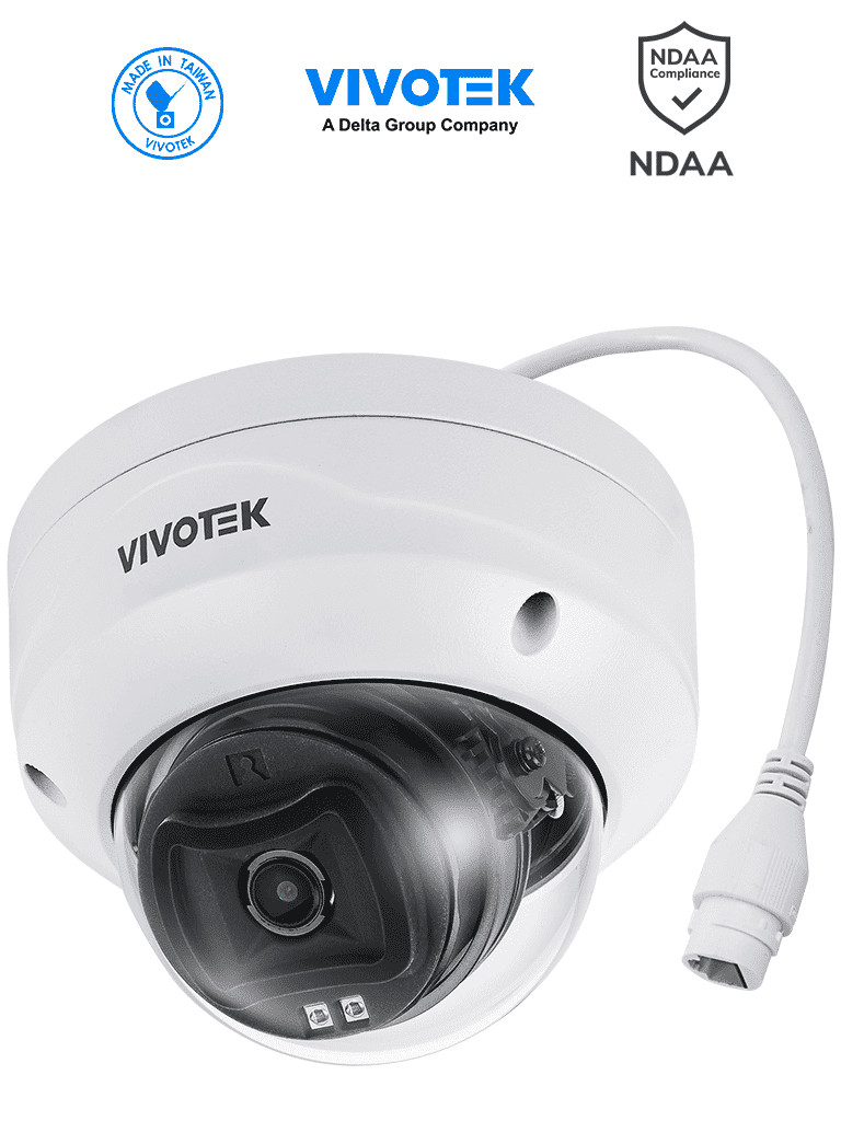 Imagen de VIVOTEK FD9383-HV - Camara IP domo exterior 5 MP, Smart IR 30mts , WDR Pro, Lente Fijo 2.8 mm , Smart VCA, Deep Search, Protección IP66, IK10, SNV, Ciberseguridad Trend Micro, NDAA, ONVIF 