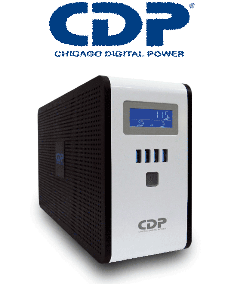 Imagen de CDP RU-Smart751- UPS / 750VA / 375W / 10 Terminales de salida / 5 Salidas con respaldo de batería y AVR / 5 Salidas con supresión de picos / Pantalla LCD / Puertos de carga USB 3.0