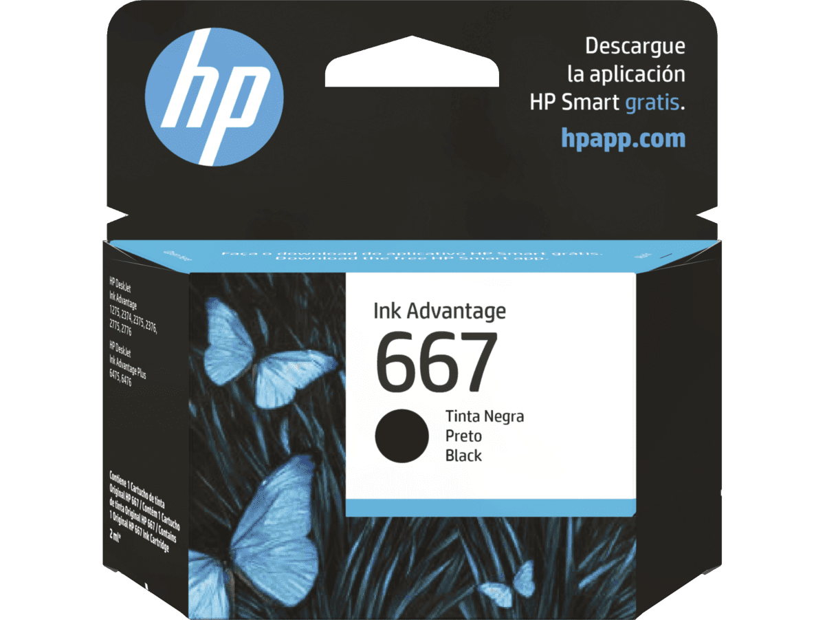 Imagen de Cartucho de Tinta HP 667 Negro Ink Advantage Original