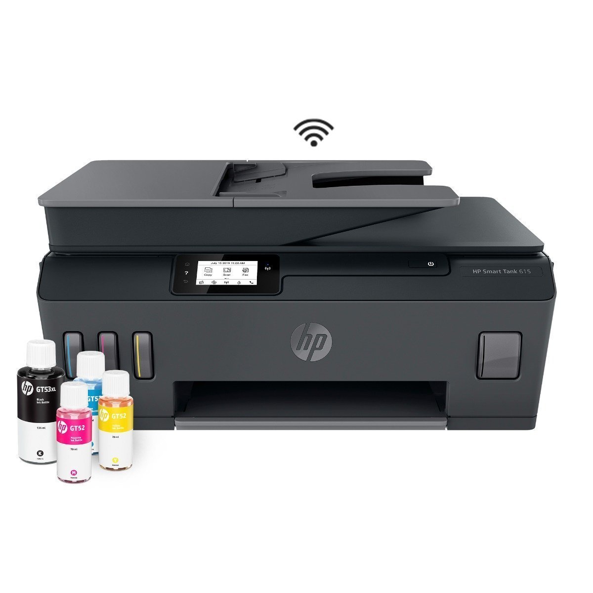 Imagen de Impresora Multifuncional HP Smart Tank 615, Tinta Continua, Color, Wi-Fi, Smart App, ADF Alimentador Automático, Fax (Y0F71A)