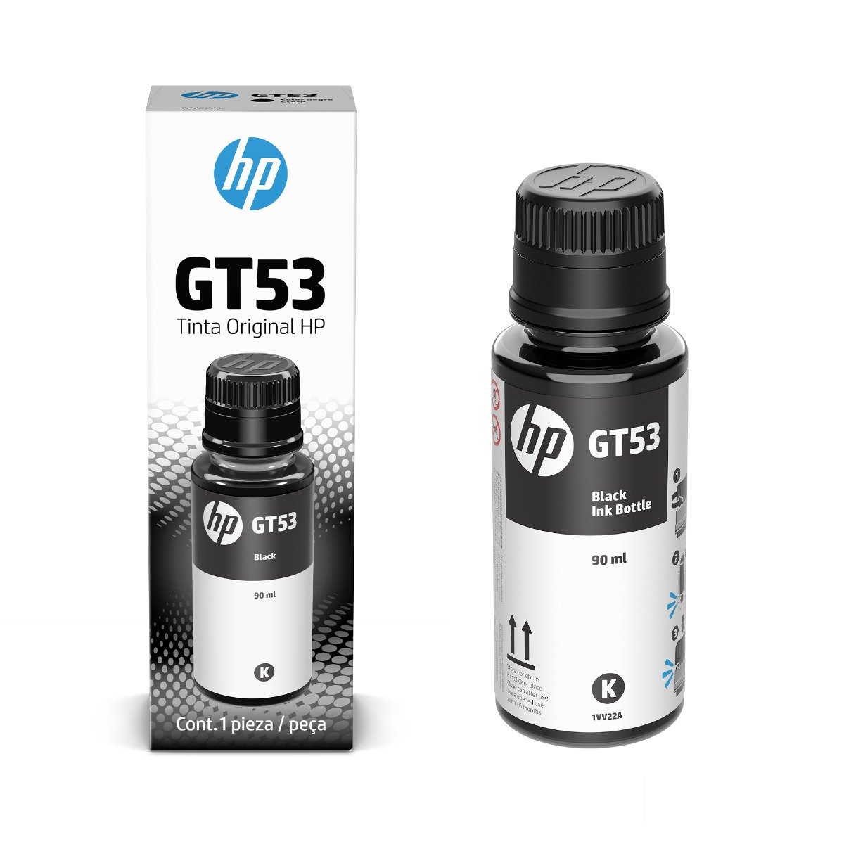 Imagen de Botella de Tinta HP GT53 Negro Original