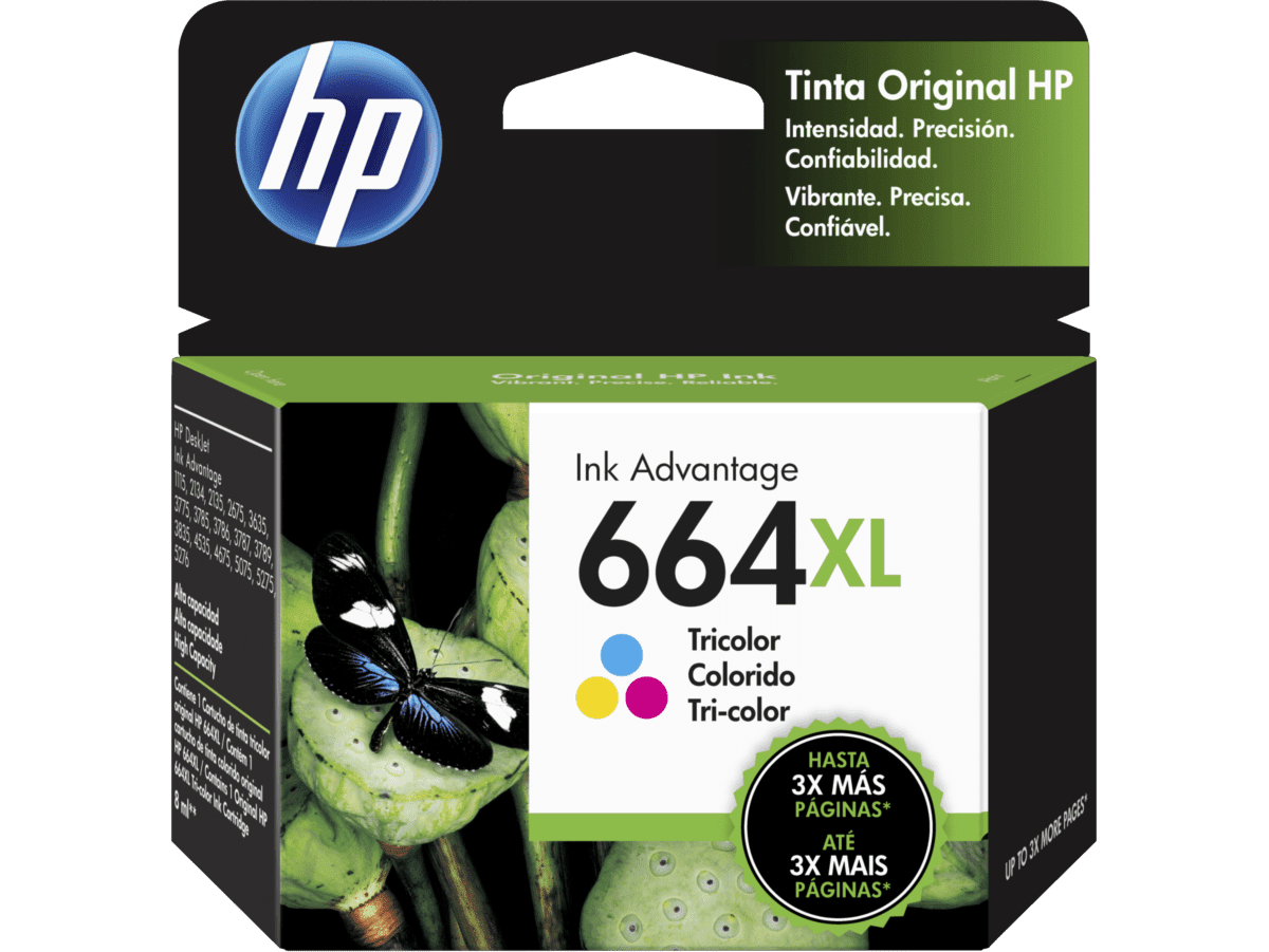 Imagen de Cartucho de Tinta HP 664XL Tricolor Original