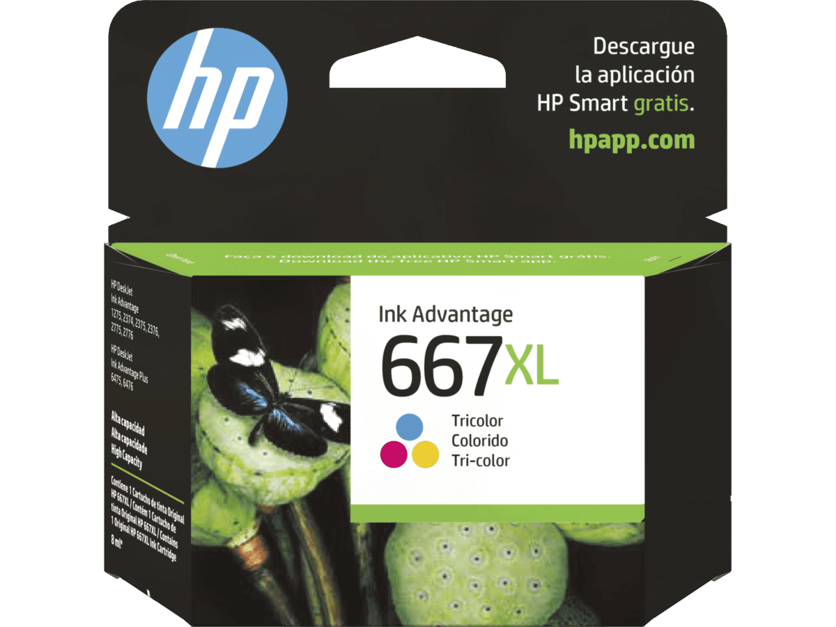 Imagen de Cartucho de Tinta HP 667XL Tricolor Alto Rendimiento Advantage Original