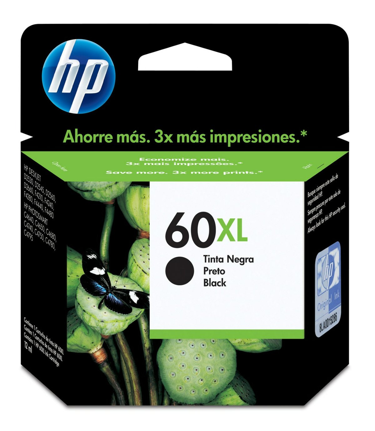 Imagen de Cartucho de Tinta HP 60XL Negra Original