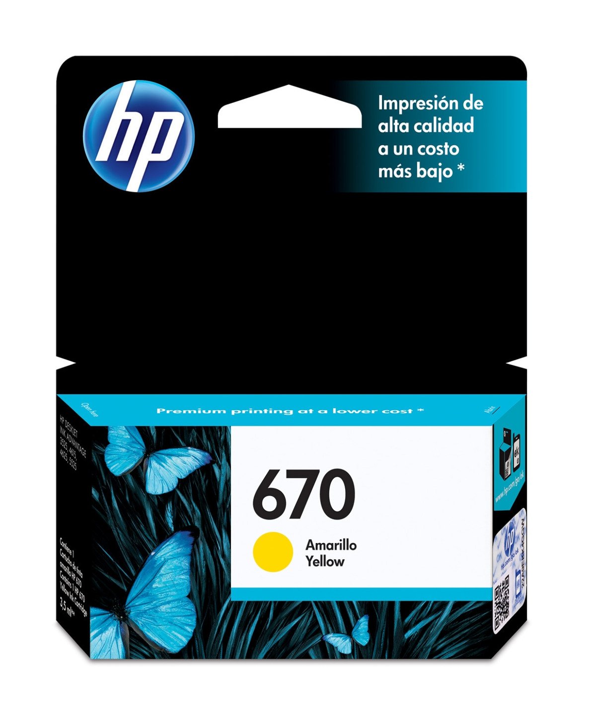 Imagen de Cartucho de Tinta HP 670 Amarilla Original