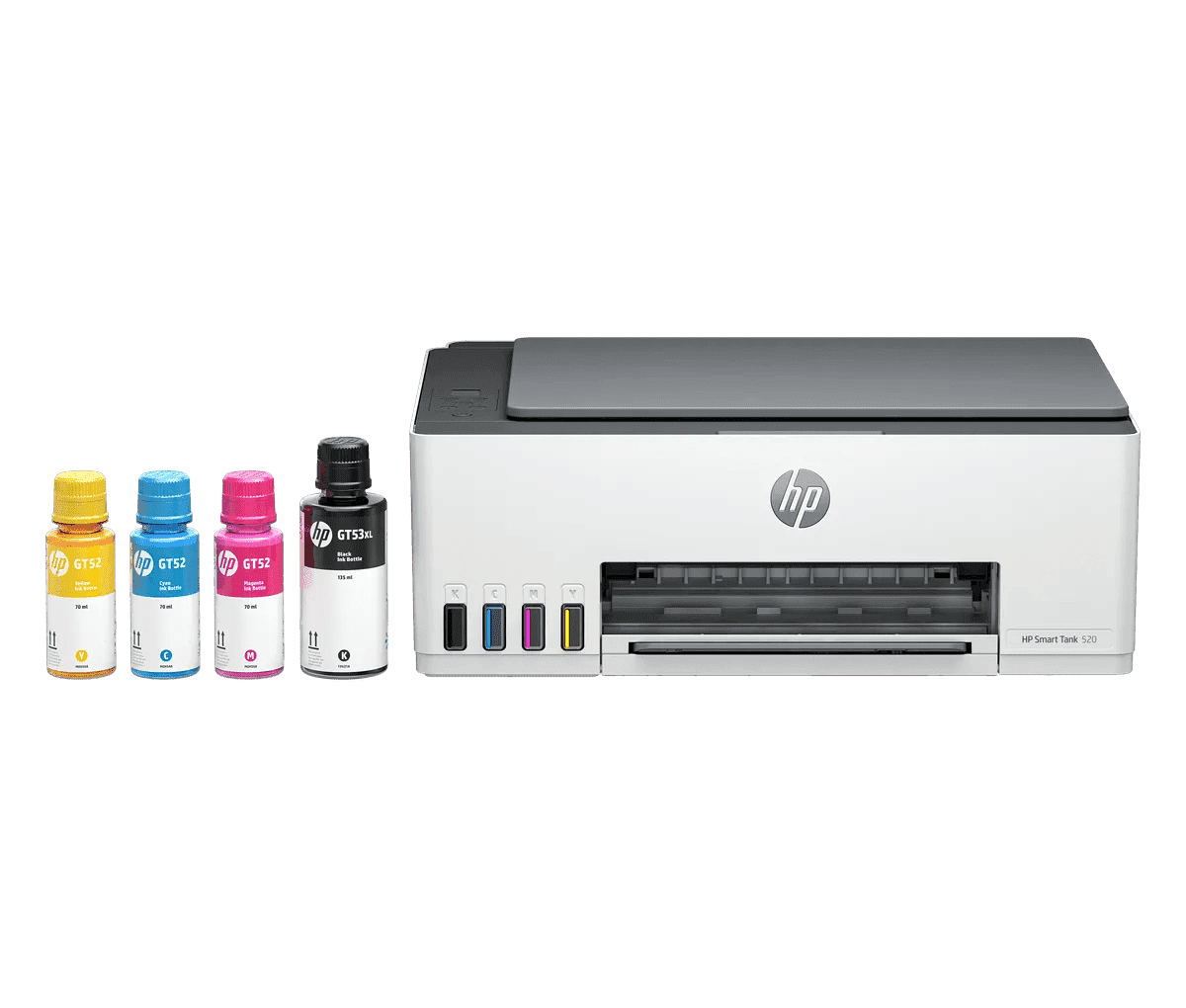 Imagen de Impresora Multifuncional HP Smart Tank 520, Tinta Continua, Color, Impresión, Copia, Escaner, Depósito de impresora de gran volumen; Escanear a PDF (1