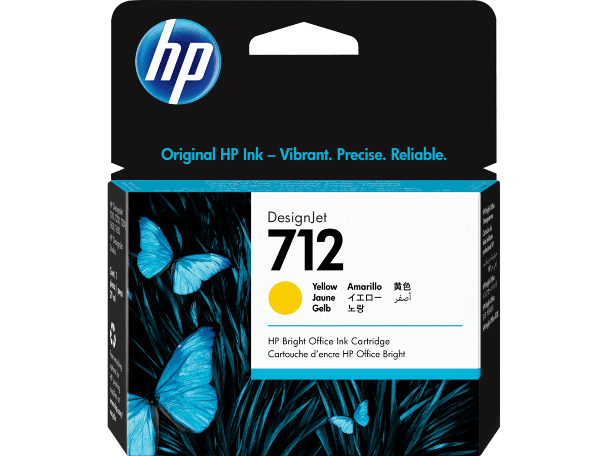 Imagen de Cartucho de Tinta HP 712 Amarillo DesignJet Original