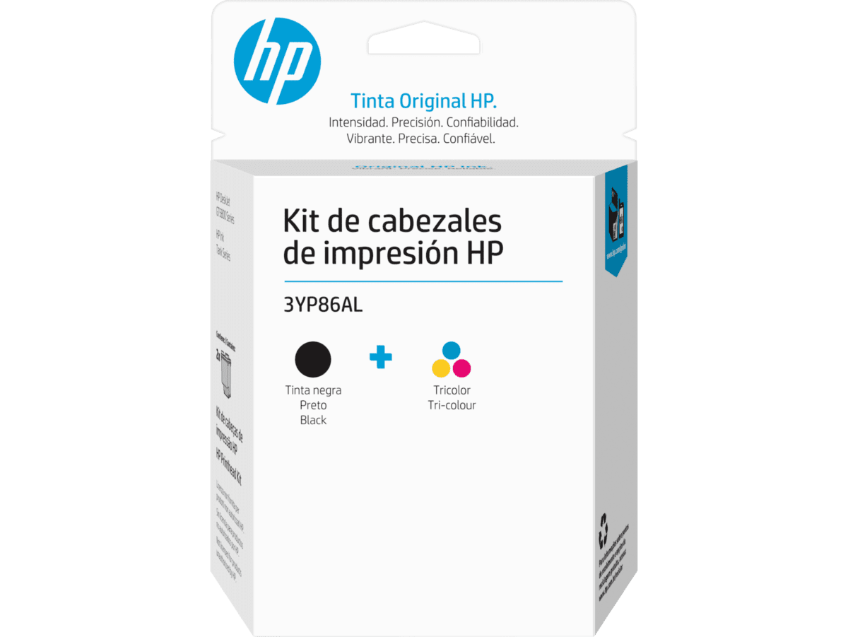 Imagen de Kit de Cabezales de Impresión HP GT Negro y Tricolor Original