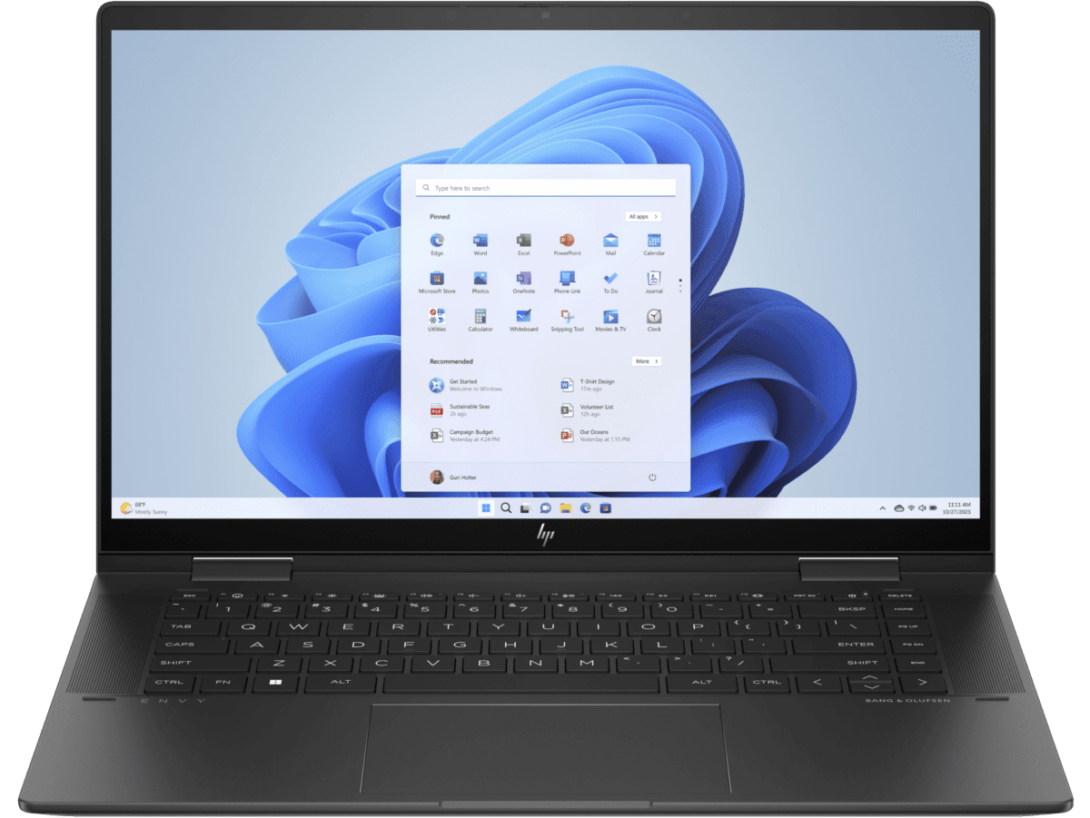 Imagen de Laptop HP ENVY x360 2-en-1,15-fh0001la, Windows 11 Home Single Language, 15.6", Pantalla táctil, AMD Ryzen™ 5, 8GB RAM, 512GB Unidad de estado sólido