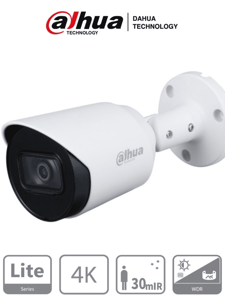 Imagen de DAHUA HAC-HFW1801T - Camara Bullet 4k Metalica/ 8 Megapixeles/ Lente de 2.8 mm/ 106 Grados de Apertura/ IR de 30 Metros/ WDR Real/ Metalica/ Soporta: CVI/TVI/AHD/CVBS/  