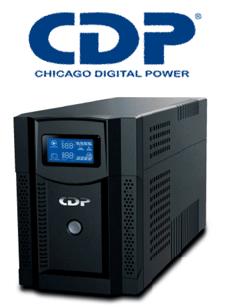 Imagen de CDP UPRS2008 - UPS de 2000VA y 1400W con onda senoidal pura, baterías de 12V a 9AH x 2, interfaz de comunicación USB, disponible sobre pedido