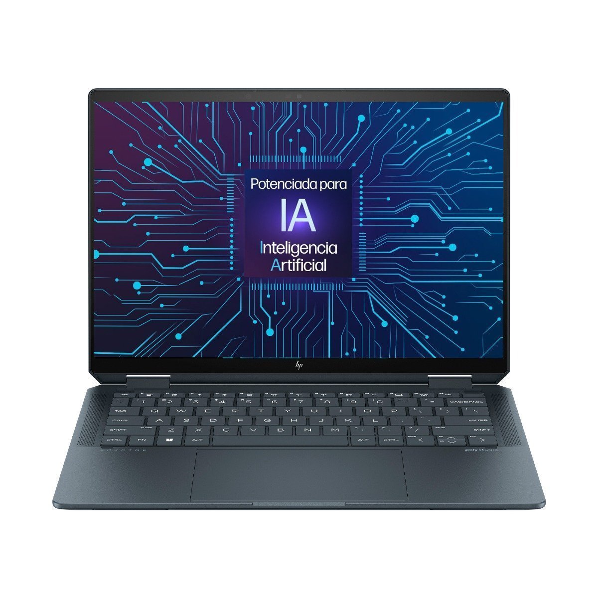 Imagen de Laptop HP Spectre x360 2-in-1 14-eu0000la, Intel Core Ultra 7, 32 GB, 1 TB SSD, 14, pantalla táctil, 2.8K, Windows 11 Home Single Language