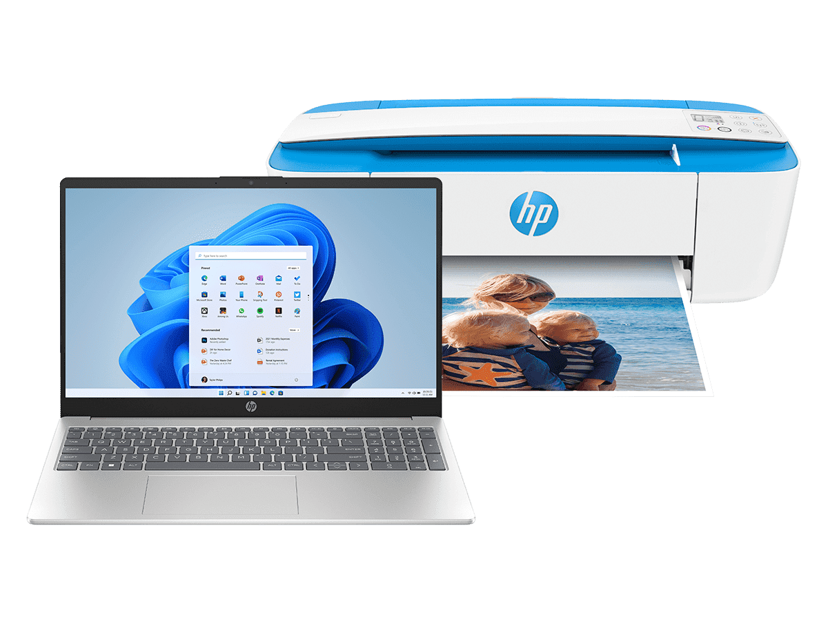 Imagen de Laptop HP 15-fd0007la + Impresora Multifuncional HP Deskjet Ink Advantage 3775