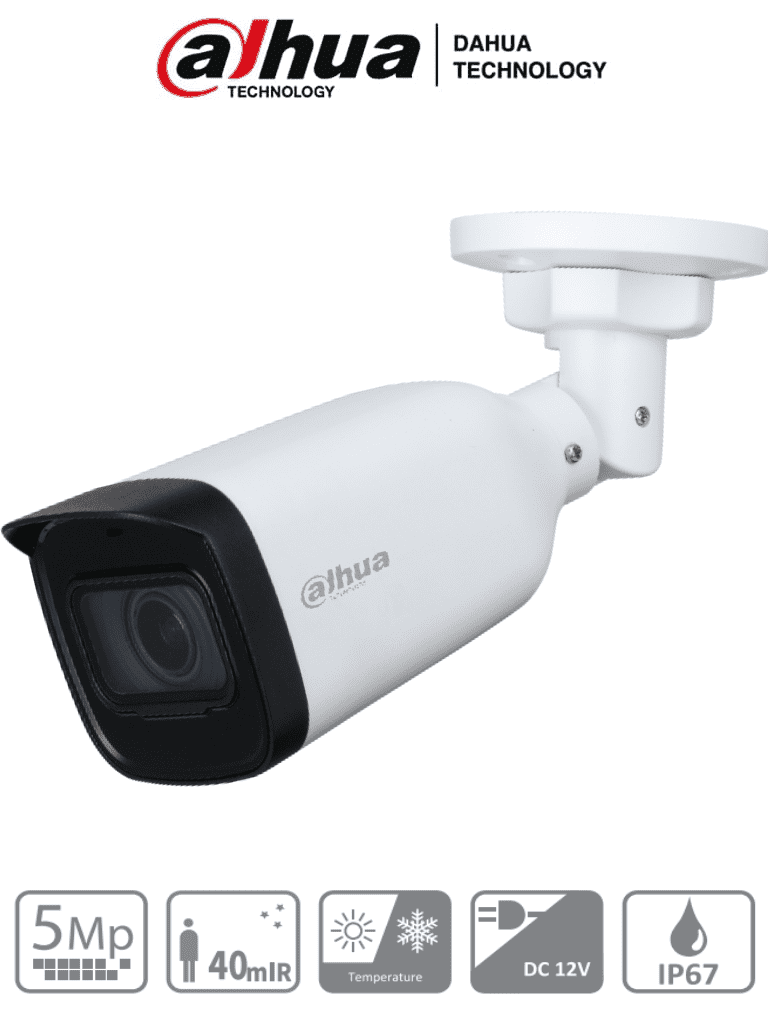 Imagen de DAHUA HAC-B3A51-Z - Camara Bullet de 5 Megapixeles/ Lente Motorizado de 2.7 a 12 mm/ IR de 40 Mts/ IP67/ CVI/CVBS/AHD/TVI/ 