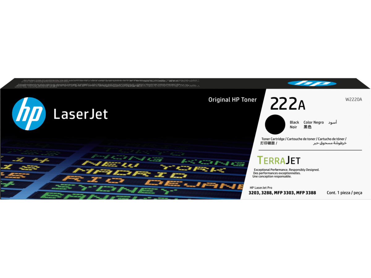 Imagen de Cartucho de tóner Original HP LaserJet 222A, negro