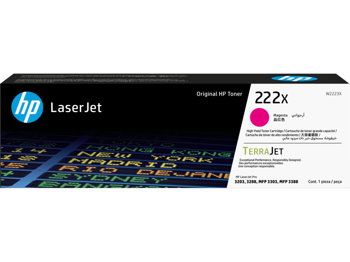 Imagen de Cartucho de tóner Original HP LaserJet 222X alto rendimiento, magenta