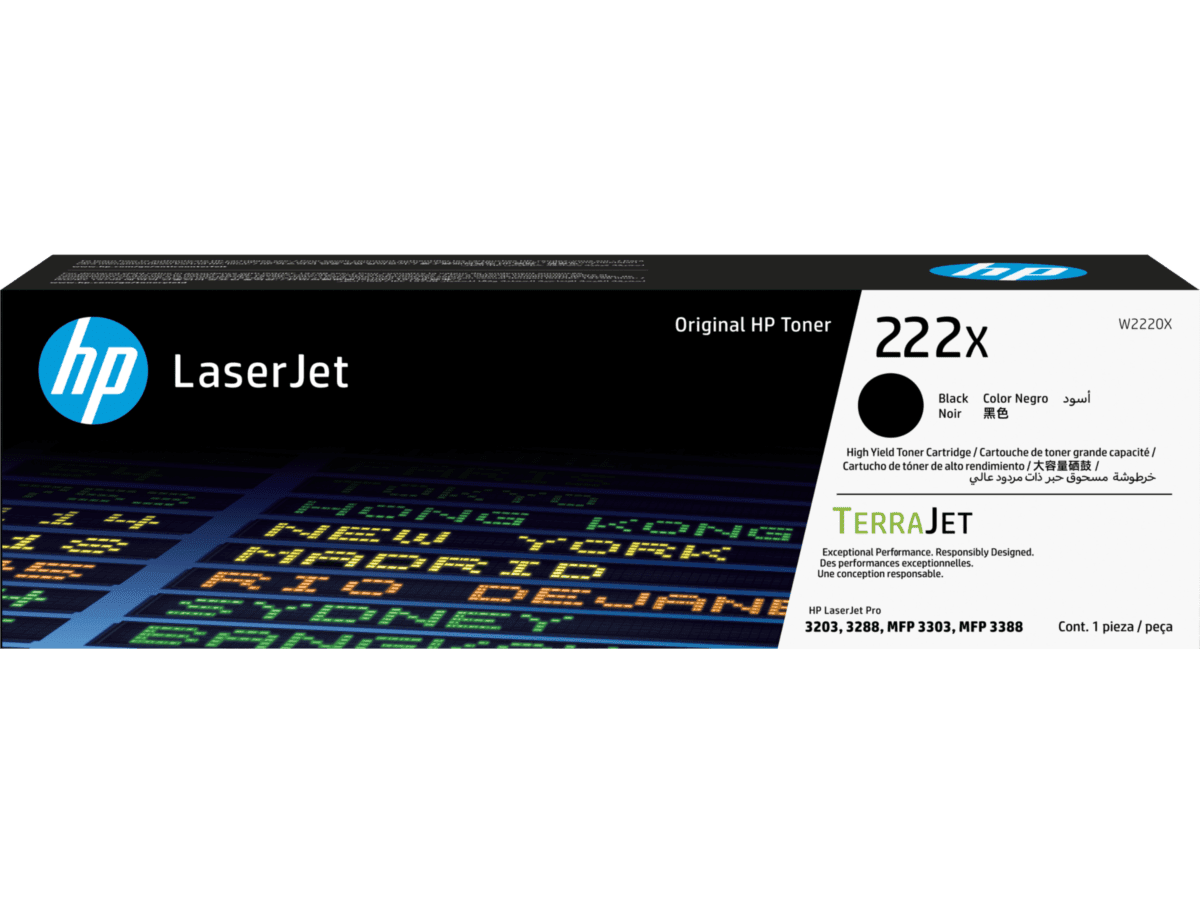 Imagen de Cartucho de tóner Original HP LaserJet 222X de alto rendimiento, negro