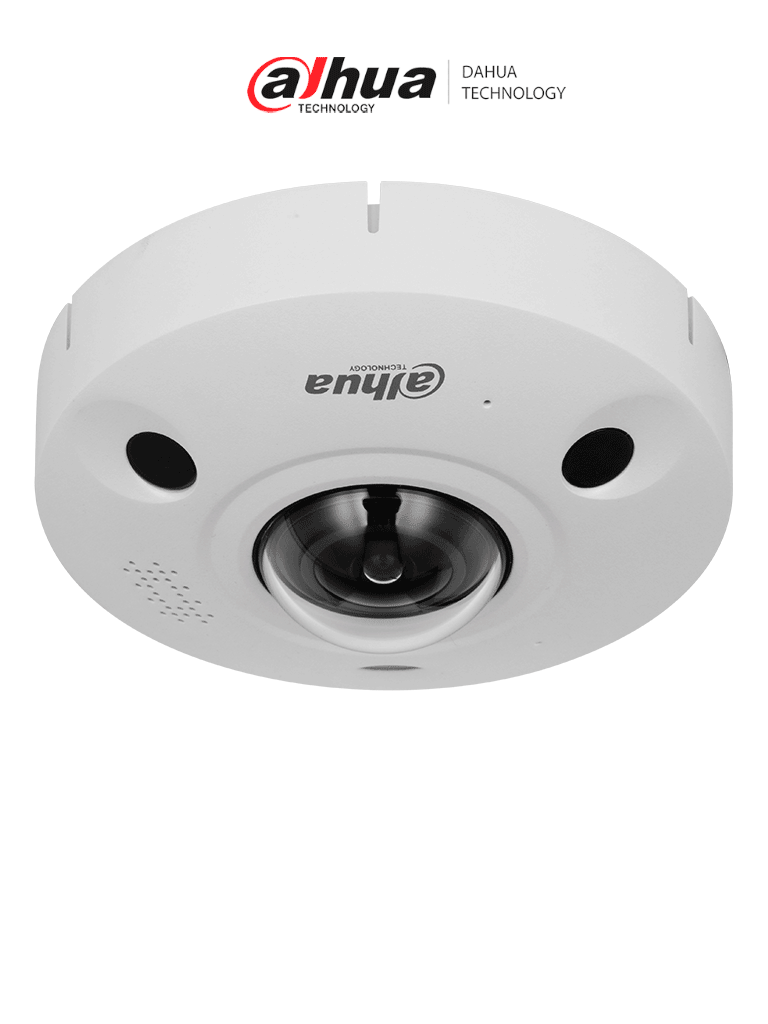 Imagen de DAHUA  DH-IPC-EBW8842P-AS Cámara IP Fisheye 8 MP WizMind/ IR 10 mts/ 1.8mm/ Mapa de Calor/ Conteo de Personas/ H.265+ / E&S Alarma y Audio/ Ranura para MicroSD/ Altavoz/ PoE/ IP67/ IK10