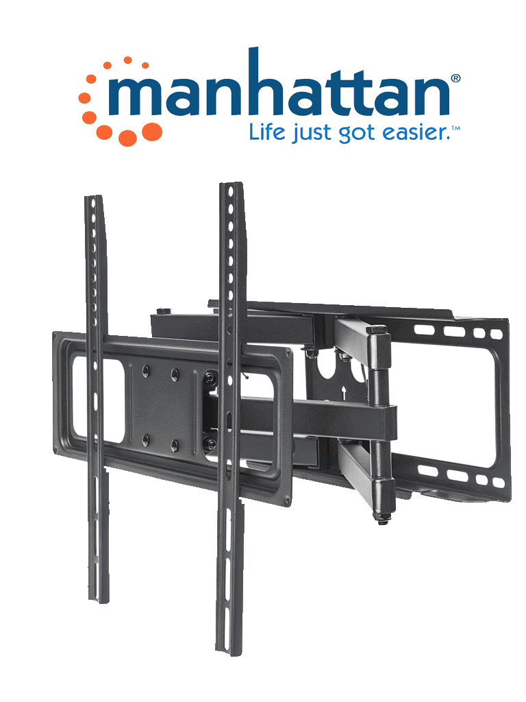 Imagen de MANHATTAN 461344 - Soporte Universal para pantallas  / de 32" a 55" / Soporta hasta 40 Kg / Ajuste de inclinación, giro y nivel / Color Negro / Fabricado en acero (Sobre Pedido)&MBFIN