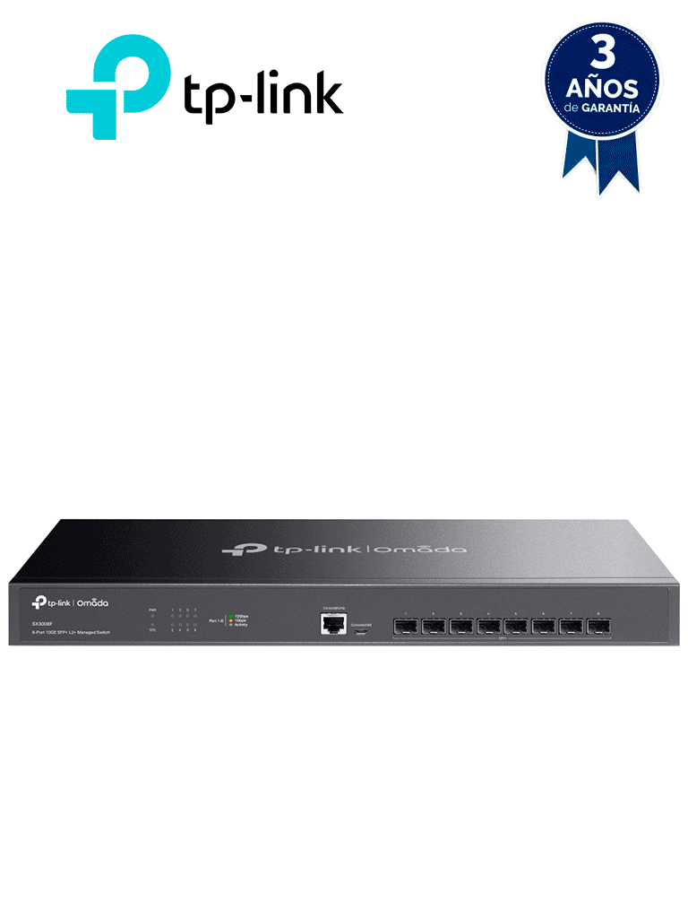 Imagen de TP-LINK TL-SX3008F / Switch Administrable / JetStream / 8 puertos 10Gbps SFP+ L2+