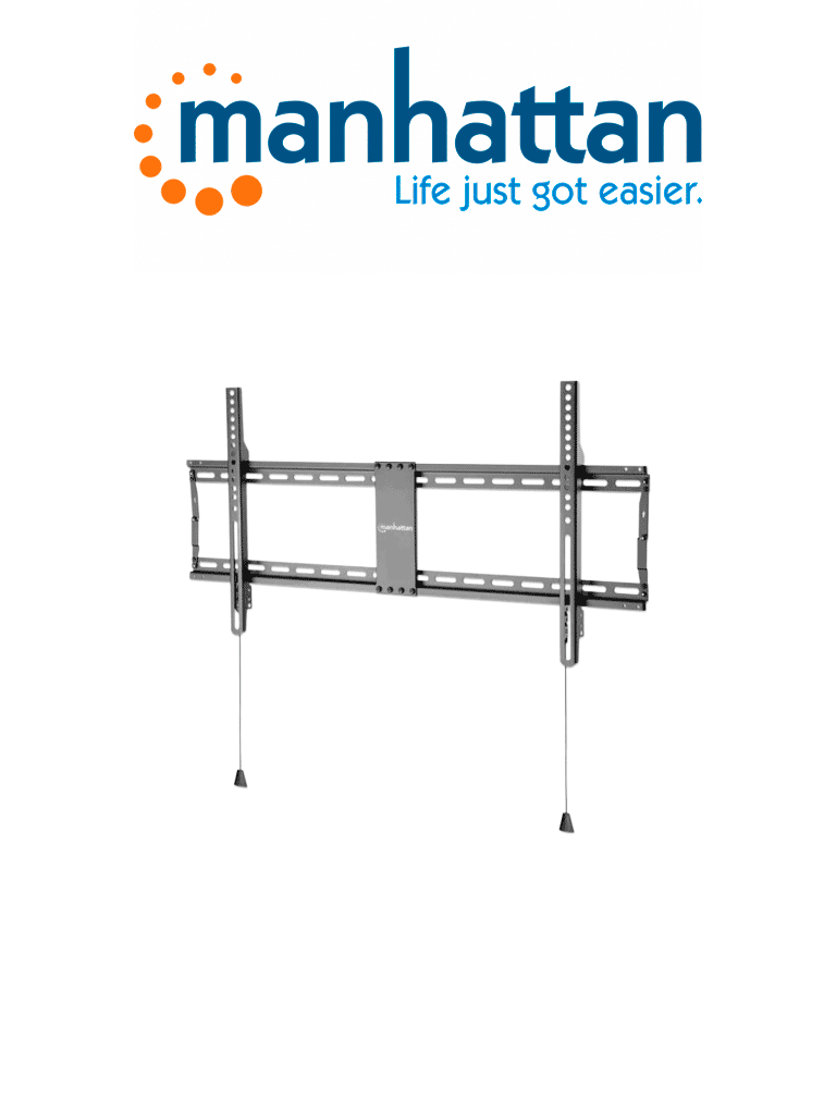 Imagen de MANHATTAN 461948 - Soporte fijo ultradelgado para TV / Soporta un televisor de 43" a 100" de hasta 70 kg (154 lbs.), soporte fijo para televisor, diseño ultradelgado, plegable para un embalaje compacto y fácil de transportar, negro  &MBFIN