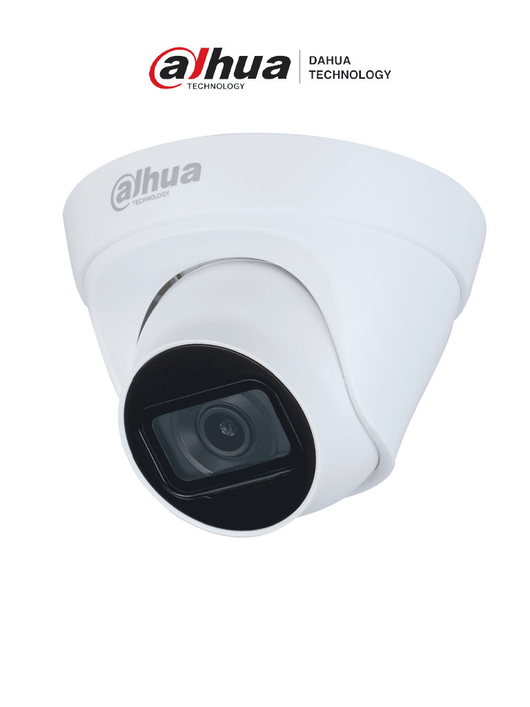 Imagen de  DAHUA DH-IPC-HDW1230T1P-A-0280B-S6 - Cámara IP Domo 2MP con lente de 2.8 mm y ángulo de visión de 102 grados, micrófono integrado, IR de 30m, IP67, PoE, DWDR.