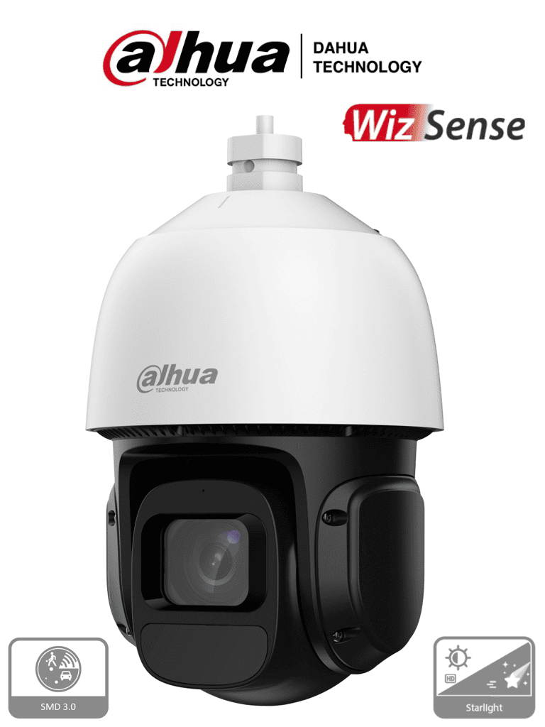 Imagen de DAHUA SD3D216NB-GNY - Camara IP PTZ de 2 Megapixeles/ WizSense/ 16x de Zoom Optico/ 80 Metros de IR/ Detección de Vehiculos y Humanos/ SMD 3.0/ IP66/ Smart H.265+/ Ranura para MicroSD/ WDR Real de 120 dB/  