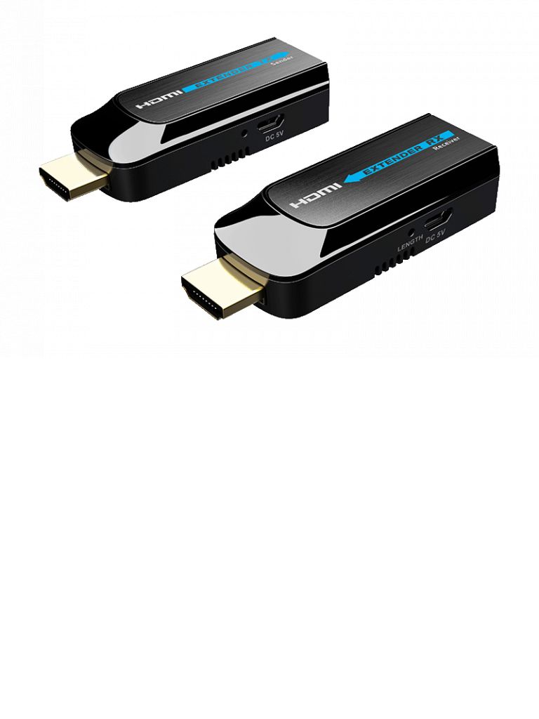 Imagen de SAXXON LKV372S- Kit mini extensor  HDMI/ Cable UTP recomendado CAT 6/ 6A/  1080p / 50 Metros / Alimentacion MICRO  USB / Compatible con  HDCP 1.4 / PLUG & PLAY