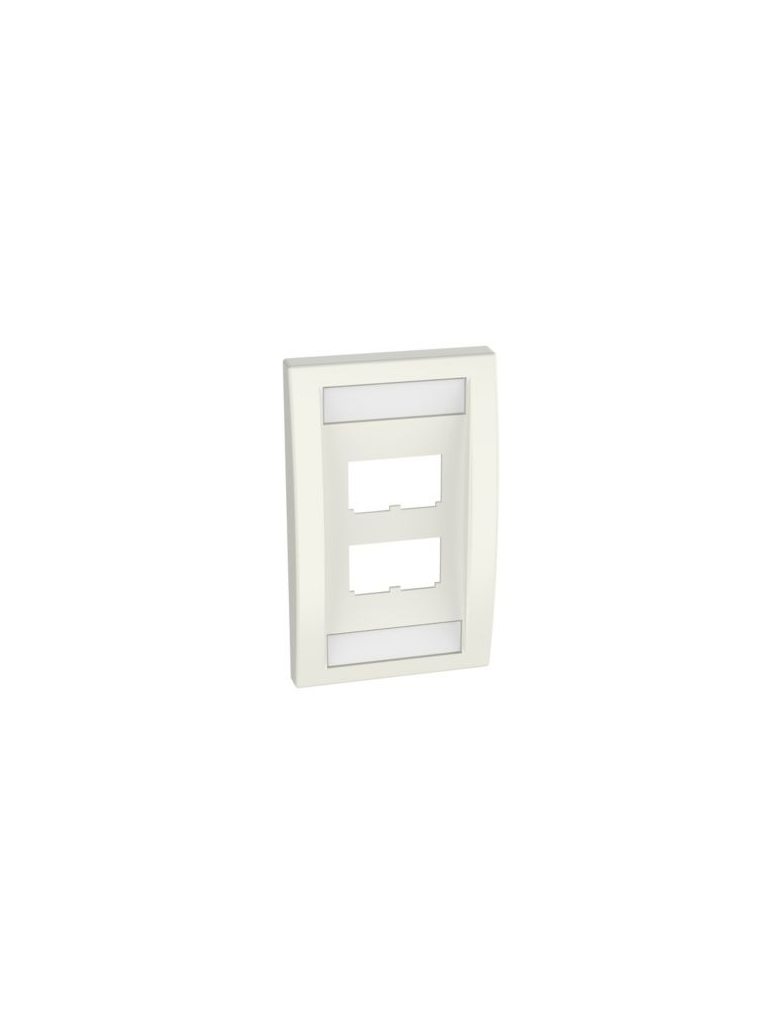 Imagen de PANDUIT CFPE4IWY - Placa de pared Vertical  / 4 Puertos /Mini-com / Blanco hueso / Con espacio para etiquetas 