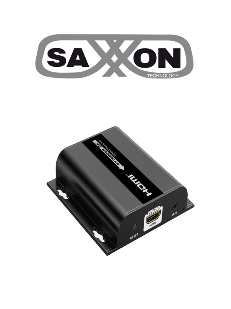 Imagen de SAXXON LKV38340RX- Receptor de video HDMI sobre IP/ Cat 5e/ 6/ Hasta 120 metros / Resolucion 1080P/ HDBIT/ Receptor de IR/ Plug and play/ Compatible con extensor LKV38340