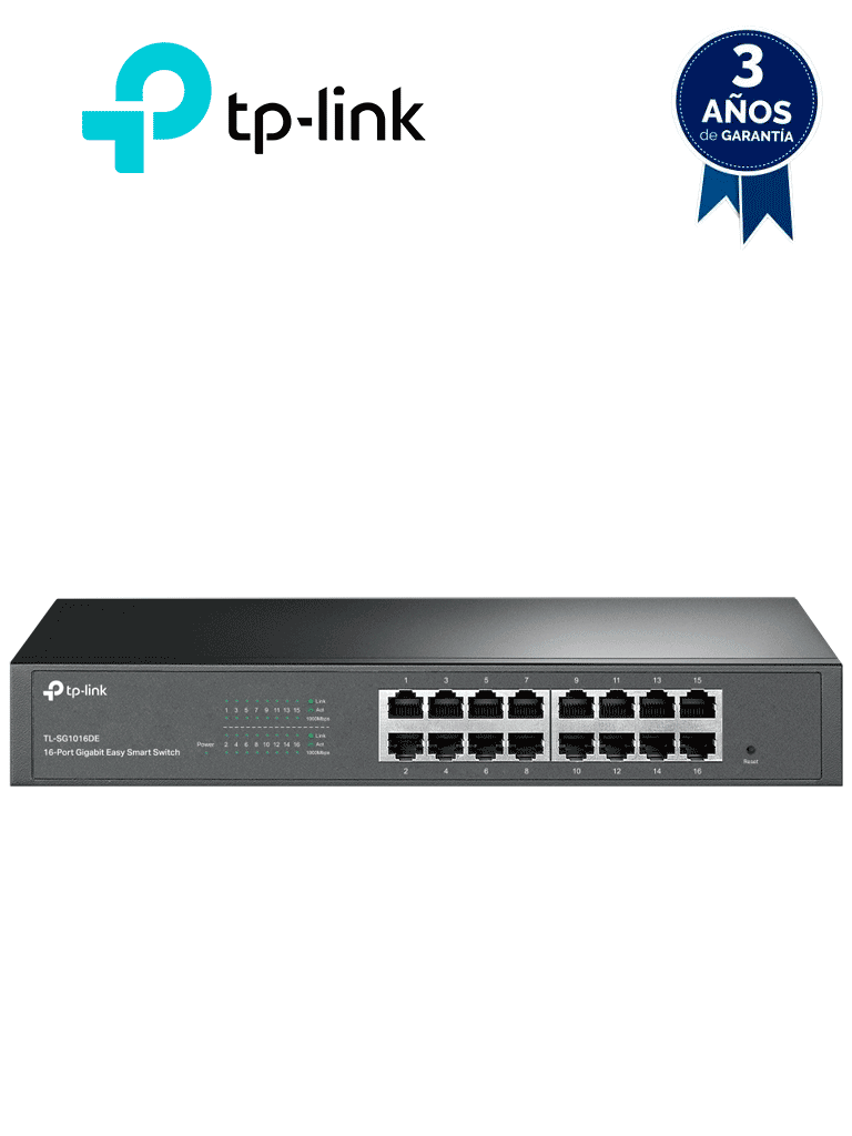 Imagen de TP-LINK - TL-SG1016DE - Switch Gigabit Easy Smart de 16 puertos