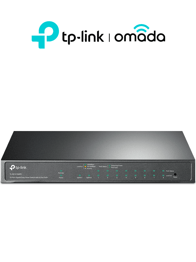 Imagen de TP-LINK - TL-SG1210MPE - Switch Easy Smart 10 Puertos, 8 Puertos POE+