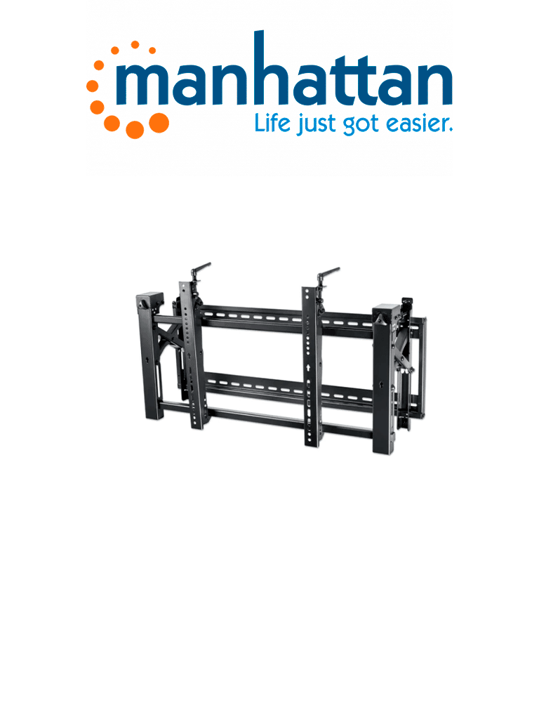 Imagen de MANHATTAN 461719 - Soporte Premium de TV para Video Wall / Soporta una TV de 45" a 70" y hasta 70 kg (154 lbs.), con sistema desplegable para acceder a la parte trasera de la pantalla, negro  &MBFIN