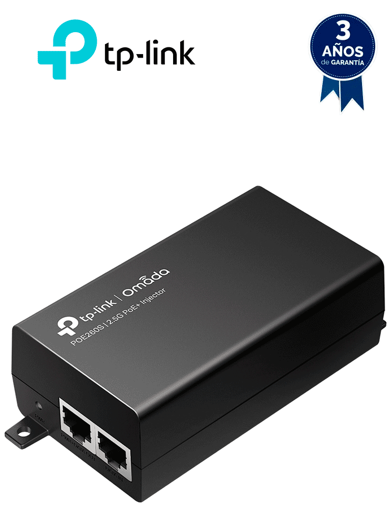 Imagen de TP-LINK TL-POE260S - Inyector POE 2.5GbE ,  IEEE802.3af/at, suministra hasta 30 W.