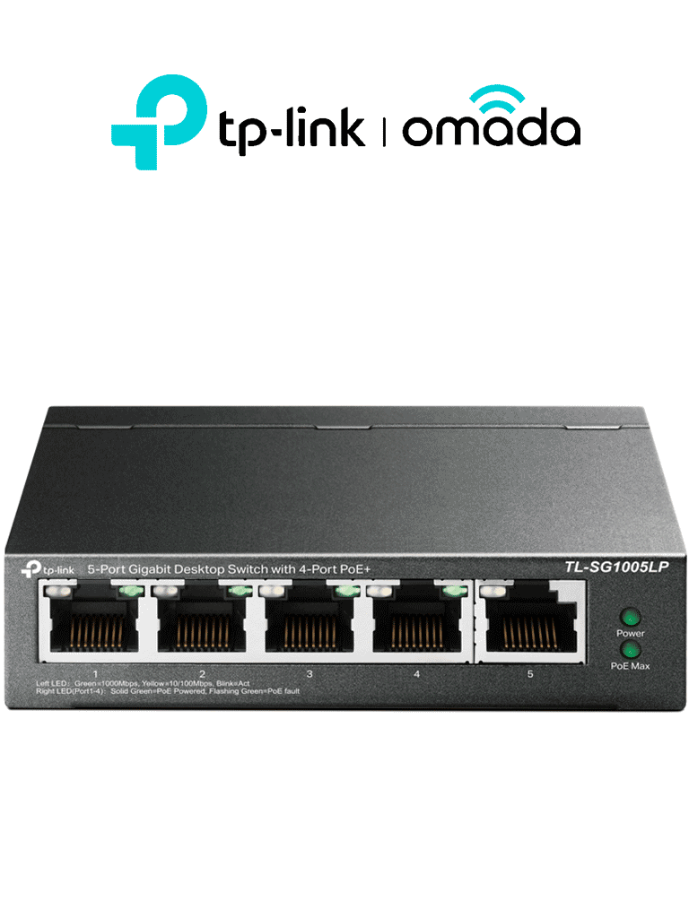 Imagen de TP-LINK - TL-SG1005LP - Switch de escritorio Gigabit de 5 puertos con 4 puertos PoE+