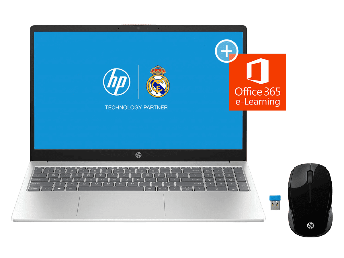 Imagen de Laptop 15-FC0079LA + Office 365 + e-Learning + Mouse HP 200 Inalámbrico